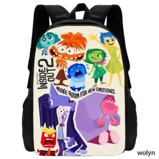 Inside Out 2 School Backpack Large Capacity Students Backpack, School Shoulder Bag, Back To School Gift