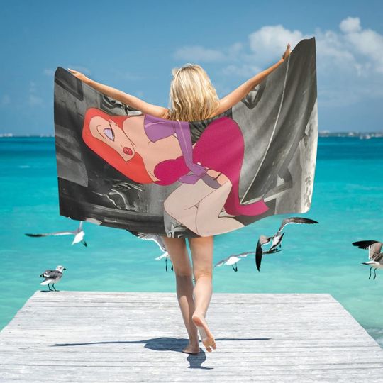 Jessica Rabbit Beach Towel, Home Decoration, Travelling Gifts For Her
