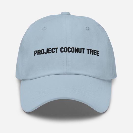 project coconut tree embroidered baseball cap