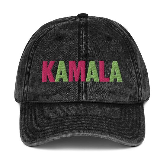 Kamala Embroidered Vintage Cotton Twill Cap | Biden Harris Vice President