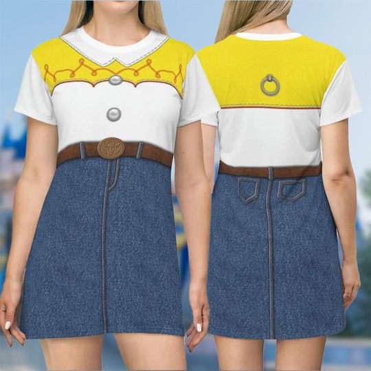 Jessie Toy Story 3D T-shirt, Toy Story All Over Print Shirt And Dress, Jessie Mom Daughter Dress, Jessie Cowgirl Toy Cosplay Costume Tee
