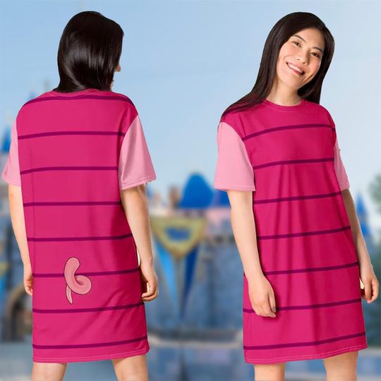 Piglet 3D T-shirt, Winnie The Pooh All Over Print Shirt And Dress, Piglet Mom Daughter Dress, Piglet Winnie The Pooh Cosplay Costume Tee