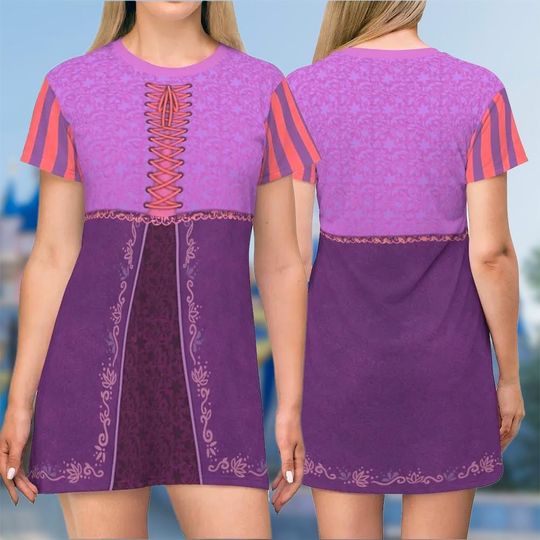 Rapunzel 3D T-shirt, Tangled Movie All Over Print Shirt And Dress, Rapunzel Mom Daughter Dress, Princess Moive Cosplay Costume Tee