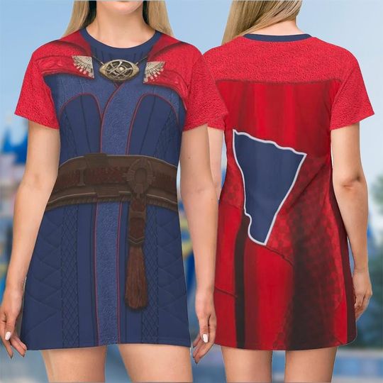 Doctor Strange 3D T-shirt, Superhero Movie All Over Print Shirt And Dress, Docter Mom Daughter Dress, Doctor Strange Cosplay Costume Tee