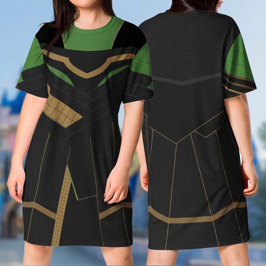 Loki 3D T-shirt, Superhero Movie All Over Print Shirt And Dress, Loki Mom Daughter Dress, Loki Superhero Movie Cosplay Costume Tee