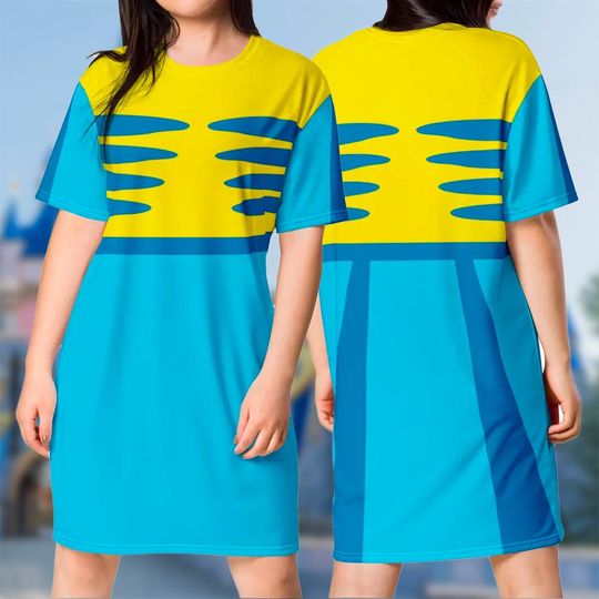 Flounder 3D T-shirt, The Little Mermaid All Over Print Shirt And Dress, Fish Mom Daughter Dress, Fish The Little Mermaid Cosplay Costume Tee