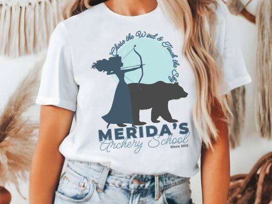 Merida's Archery School, Subtle Disney Bella Canvas Unisex Short Sleeve T-Shirt, Disney Family Shirts, Disney Shirts, Disneyland Shirt
