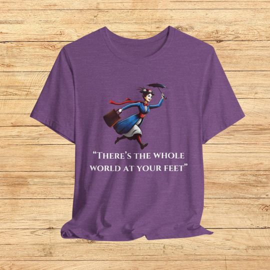 Mary Poppins Rundisney T-Shirt | Cotton Short Sleeve T shirt | Unisex Softstyle | Summer Casual Shirt