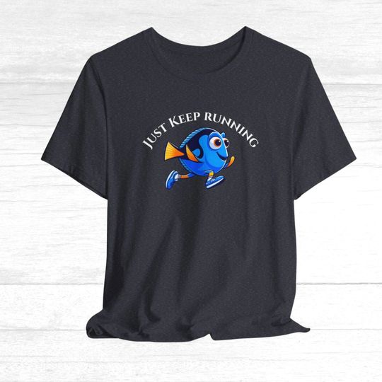 Run Disney Dori Just Keep Running T-Shirt | Cotton Short Sleeve T shirt | Unisex Softstyle | Summer Casual Shirt