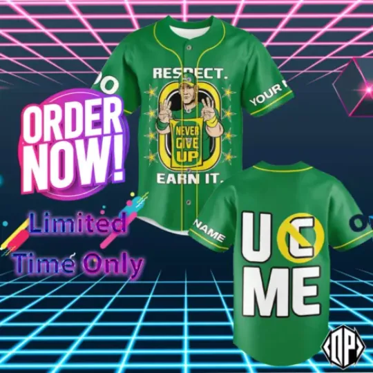 Jo Cen Wrestling Entertainment Respect Earn It Customized Baseball Shirt S-5XL Gift Fans | Sport Lover Shirt | Summer Shirt