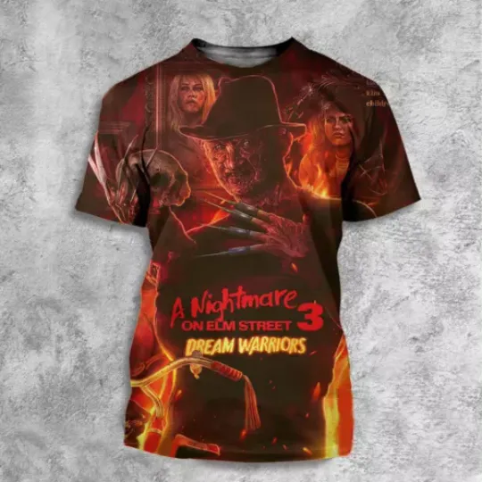Freddy Krueger A Nightmare On Elm Street 3 Dream Warriors Tshirt 3D, Gift For Men