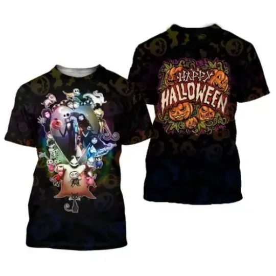 Horror Halloween Movie The Nightmare Before Christmas Tshirt 3D, Gift For Men