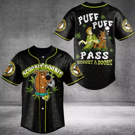 Scooby Doo Funny Jersey Shirt, Puff Puff Pass Galaxy 3D Jersey, Scooby Doo Jersey, Scooby Doo Movie Baseball Shirt