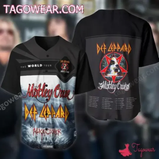 Def Leppard Motley Crue World Tour Jersey Shirt