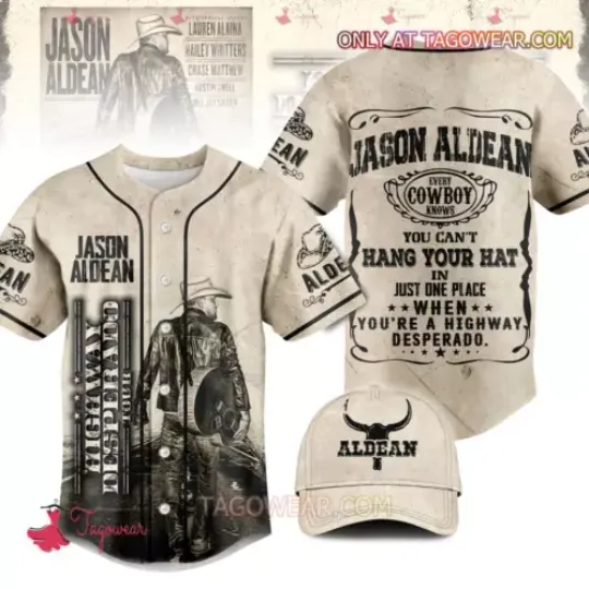 Personalized Jason Aldean Highway Desperado Tour Jersey Shirt