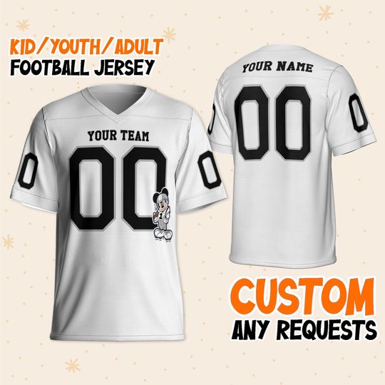 Custom Disney Mickey Super Raiders Sport Classic White Football, Disney Sport Shirts, Matching Disney Family Shirts, Football Matching Shirt