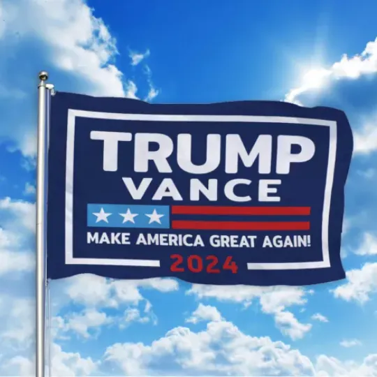 Trump Vance 2024 Double-sided House Flag, Trump President Make America Great Again Flag