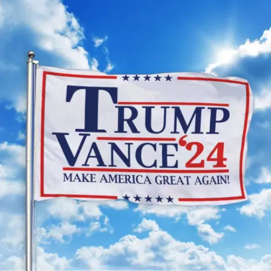 Trump Vance 2024 Double-sided House Flag, Trump President Make America Great Again Flag