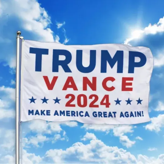 Trump Vance 2024 Double-sided House Flag, Trump President Make America Great Again Flag