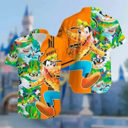 Funny Goofy Running Tropical Summer Holiday Hawaii Beach 3D HAWAII SHIRT US SIZE