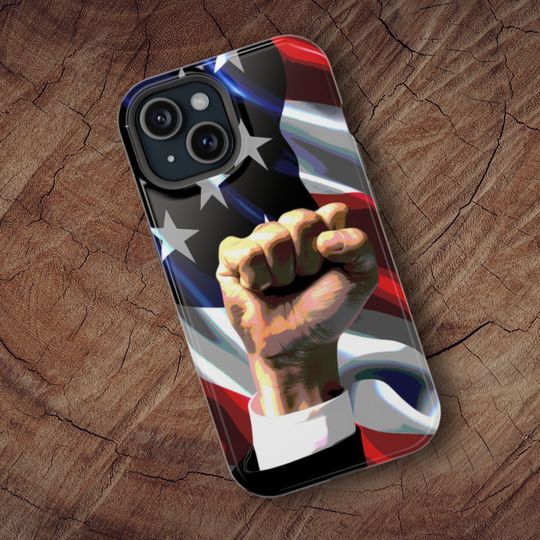 Trump Fist iPhone MagSafe Case Failed Assassination Attempt Trump Fist in the Air Butler PA Speech Trump 2024 Never Surrender Republican