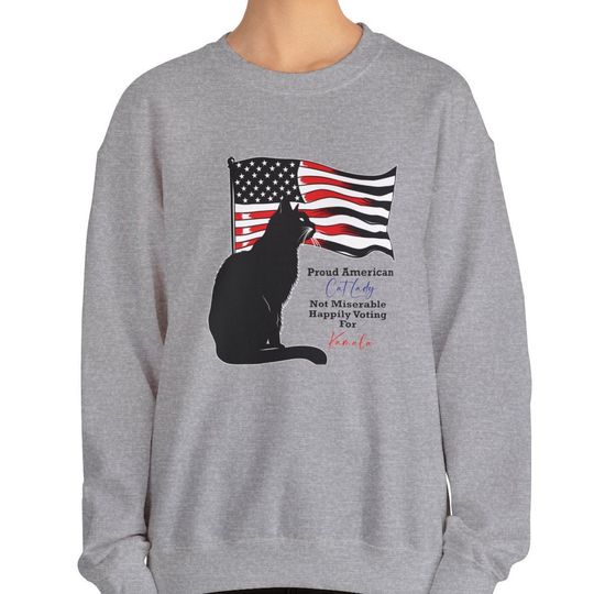 Kamala Cat Lady Sweatshirt, Proud American Cat Lady, JD Vance Reply, Save Our Democracy