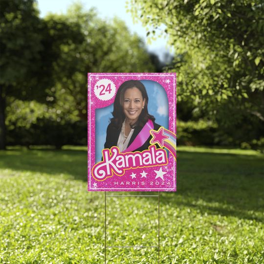 Kamala Harris Yard Sign - Barbie Box - Barbie x Kamala Harris 2024
