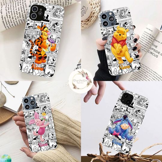 Personalized Winnie The Pooh Phone Case, Disney Phone Case, Piglet Tigger Pooh Eeyore, Disney Trip Gift, Disney Characters Phone Cover