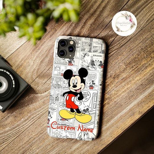 Personalized All Characters Disney Comics Phone Case, Mickey and Friends Christmas Gift, Disney Family Vacation 2024, Disney Friends Gifts