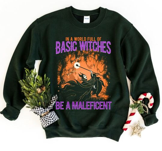 Maleficent Halloween Sweatshirtt, Witchy Vibes, Sleeping Beauty Disney