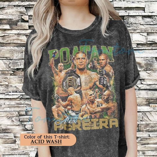 Vintage 90s Graphic Style Alex Pereira T-Shirt, Alex Pereira Acid Wash Shirt, Vintage Sport Tee, Retro Boxer MMA Bootleg Gift