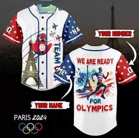 Team USA We Are Ready For Olympic Personalized Baseball Shirt