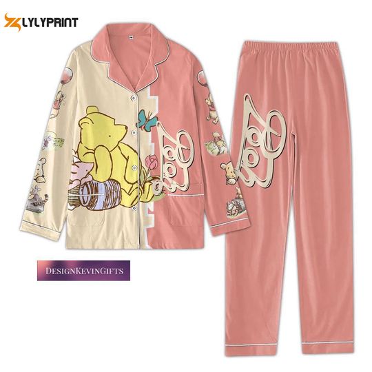 Pooh Pajamas, Disney Pooh Bear Pajama, Winnie The Pooh Pyjamas, Cartoon Movie Pajamas , Disney Pajamas