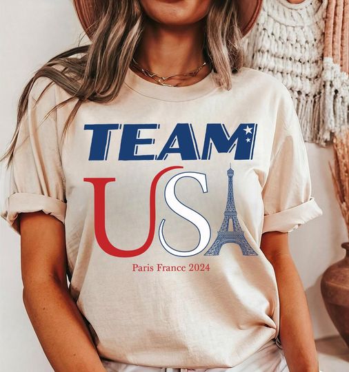 2024 Paris Shirt, USA Eiffel Tower T-Shirt, USA 2024 T-Shirt, USA Team Shirt, Paris Games Shirt, Paris France Shirt, Family Summer Vacation