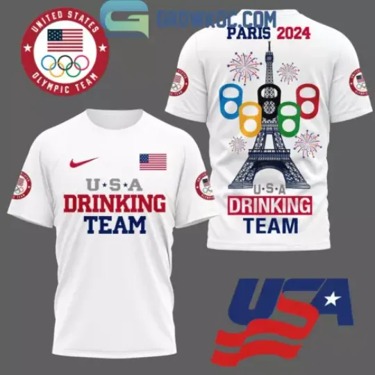 USA Drinking Team  Olympic Paris 2024 3D T-Shirt | Cotton Short Sleeve T shirt | Unisex Softstyle | Summer Casual Shirt