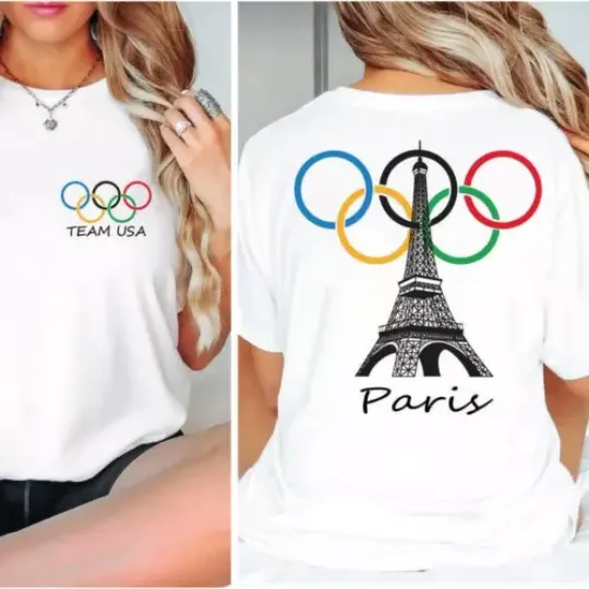 2024 Paris Olympics Shirt USA Eiffel Tower Shirt Paris Games Shirt