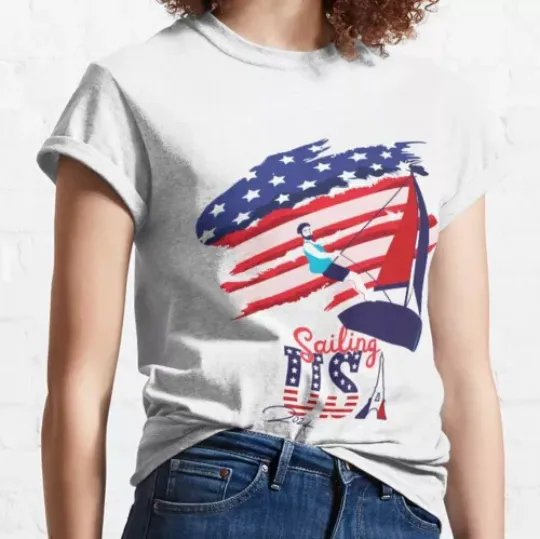 USA Sailing Team, Paris 2024 Olympics Classic T-shirt Vintage Trending S-5XL