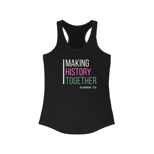 Kamala Harris 2024 Presidential Racerback Tank Top Shirt, Pink, Green White Tshirt