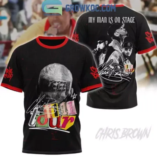 Chris Brown My Man Is On Stage 3D T-Shirt
