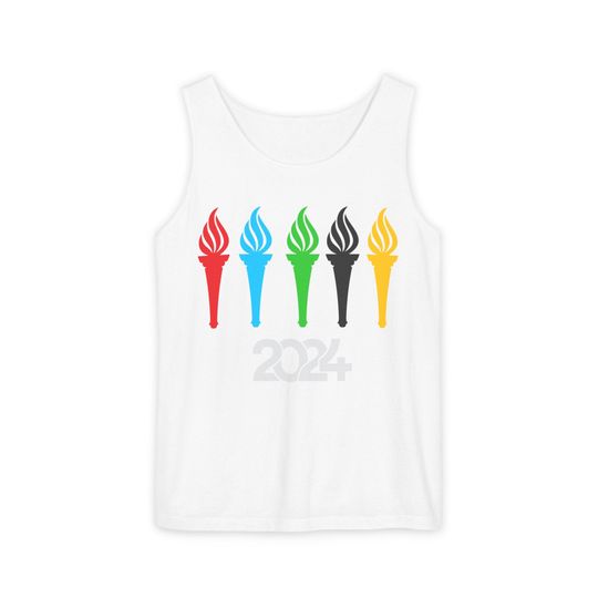 2024 USA Summer Olympics Tank Top | Comfort Colors | Olympic Torches | Paris Olympics