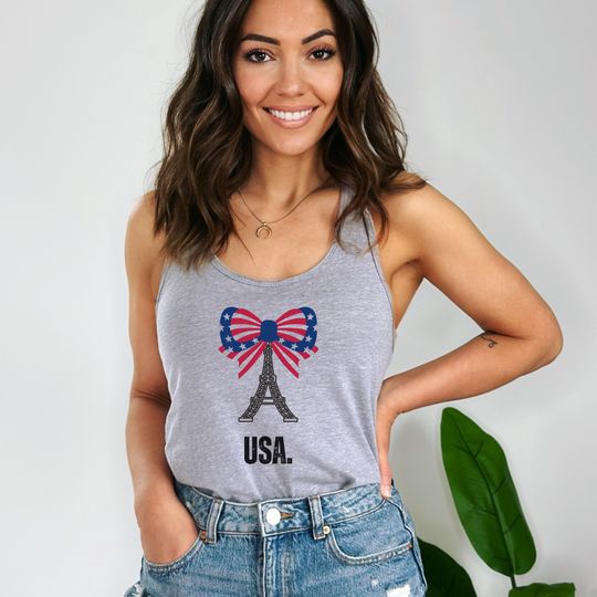 Olympic 2024 Tank Top | Cotton Sleeveless shirt | Unisex Softstyle | Summer Casual Shirt