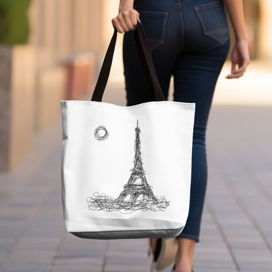 Paris tote bag, Eiffel Tower tote, Paris France gift, Gift for Paris Lover, France Souvenir, Bastille, Paris gift, French tote bag