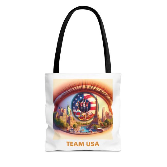 Team USA in Your Eyes (Paris 2024 Olympics Edition) Tote Bag