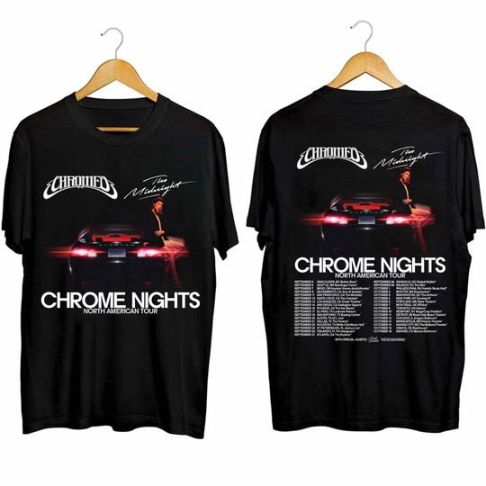 Chromeo and The Midnight - Chrome Nights 2024 Tour Shirt, Chromeo Band Fan Shirt, The Midnight 2024 Tour, Chromeo Band 2024 Concert Tee
