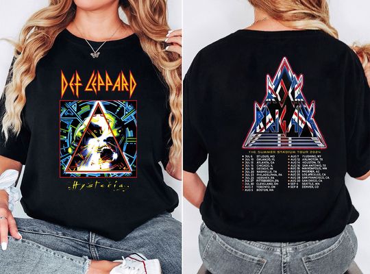 Def-Leppard Journey Stadium Tour 2024 Concert T Shirt, Def Leppard Fan Shirt, Journey Tour 2024 Journey Shirt, Def Leppard And Journey Merch