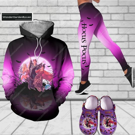 Halloween Witch Shirt, Hocus Pocus Witch Hoodie Legging Set, Sanderson Sisters Horror Hoodie , Sanderson Sisters Movie Legging For Wome