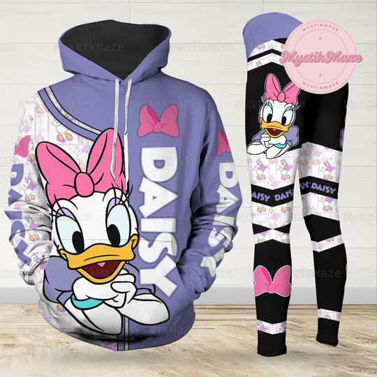 Daisy Duck Hoodie Legging, Daisy 3D Hoodie, Daisy Womens Legging, Disney Adult Hoodie, Disneyland Hoodie, Magic Kingdom Shirt