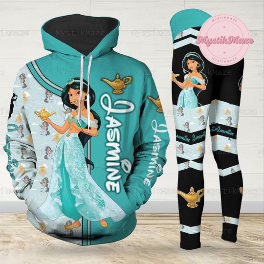 Jasmine Hoodie Legging, Aladdin Hoodie, Jasmine Womens Legging, Jasmine Disney Adult Hoodie, Jasmine Trendy Hoodie, Jasmine Yoga Pant