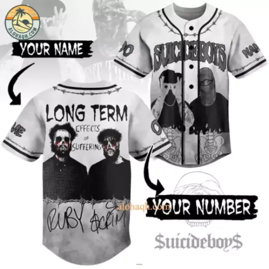 Suicideboys Hip Hop Long Term Effects Of Suffering Custom Baseball Jersey | Music Tour Outfit | Summer Streetwear For Unisex