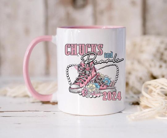 Chucks and Pearls Mug, Kamala Harris 2024 Mug, Kamala Harris Mugs, Election 2024 Cup, Vote 2024 Mugs, Madam President Mug